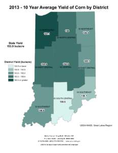 [removed]Year Average Yield of Corn by District  10 NORTHWEST 161.1