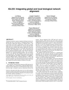 Bioinformatics / Computational phylogenetics / Networks / Biology / Protein methods / Science / Physics / Sequence alignment / BLAST / Network science / Protein function prediction / Topology