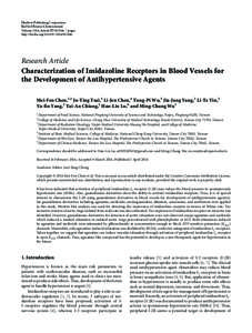 Characterization of Imidazoline Receptors in Blood Vessels for the Development of Antihypertensive Agents