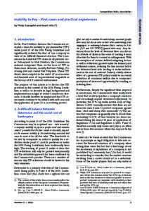 Competition Policy Newsletter  by Philip Kienapfel and Geert Wils (1) 1.	Introduction In the Heat Stabilisers decision the Commission accepted a claim for inability to pay (hereinafter ‘ITP’)