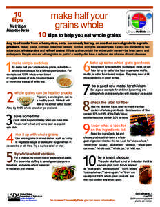 10 tips Nutrition  Education Series