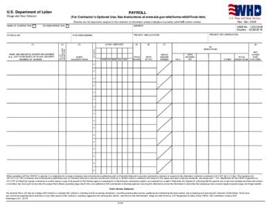 Employment compensation / Withholding taxes / Expense / Payroll / Taxation in the United States / Prevailing wage / Subcontractor / Wage / DavisBacon Act / Federal Insurance Contributions Act tax / Apprenticeship / Employment