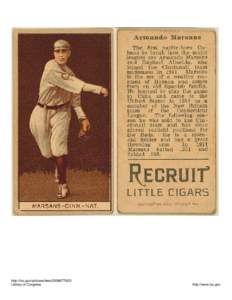 Armando Marsans, Cincinnati Reds, baseball card portrait