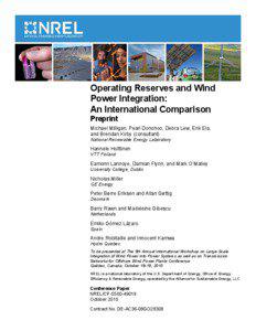 Operating Reserves and Wind Power Integration; An International Comparision: Preprint