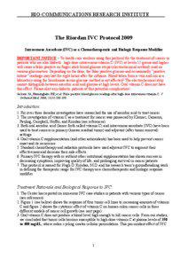 BIO-COMMUNICATIONS RESEARCH INSTITUTE  The Riordan IVC Protocol 2009