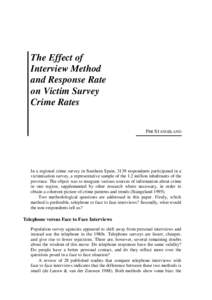 The effect of interview method and response rate on victim survey crime rates