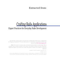 Crafting Rails Applications