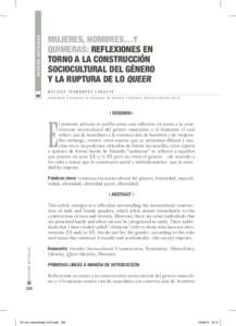 S E C C IÓN A R T Í C ULOS  Mujeres, hombres…y quimeras: reflexiones en torno a la construcción sociocultural del género