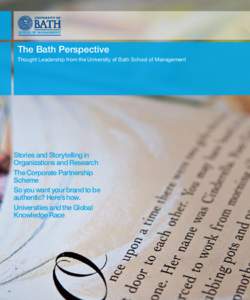 Spoken word / Organizational storytelling / Cognitive science / University of Bath School of Management / Organizational learning / Digital storytelling / Literature / Storytelling / Organizational behavior