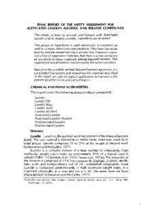 FINAL ACETYLATED REPORT OF THE SAFETY ASSESSEMENT FOR LANOLIN ALCOHOL