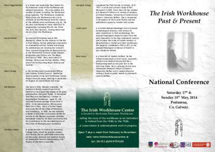 Peter Higginbotham	is a writer and researcher best known for his extensive study of the workhouse and related institutions. He is the author of a number of books including The Workhouse Encyclopaedia, The Workhouse Cook