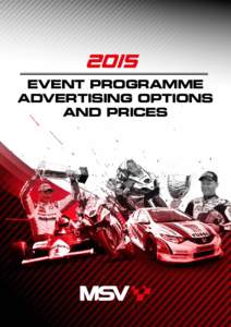 EVENT PROGRAMME ADVERTISING OPTIONS AND PRICES MCE Insurance British Superbike Championship
