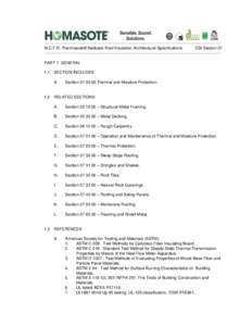 -------------------------------------------------------------------------------------------------------------------------------N.C.F.R. Thermasote® Nailbase Roof Insulation Architectural Specifications CSI Section 07 --