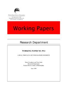 National accounts / Inflation / Monetary policy / Econometrics / Real-time data / Gross domestic product / Money supply / Real gross domestic product / Real versus nominal value / Economics / Macroeconomics / Statistics