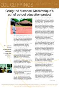COL CLIPPINGS NOVEMBER 2000 Going the distance: Mozambique’s out of school education project