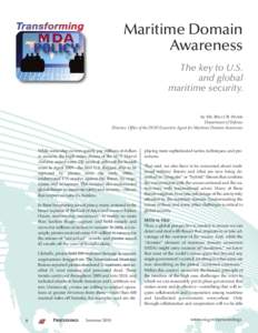 Maritime Domain Awareness MDA  POLICY