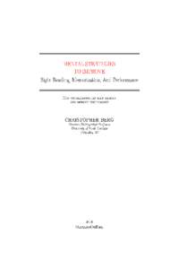 Mental Strategies to Improve Sight-Reading, Memorization, and Performance Christopher Berg This book is for sale at http://leanpub.com/mentalstrategies This version was published on[removed]