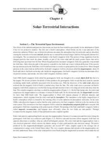 SOLAR PHYSICS AND TERRESTRIAL EFFECTS     Chapter 4