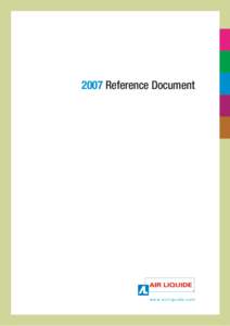 2007 Reference Document  w w w. a i r l i q u i d e . c o m 01