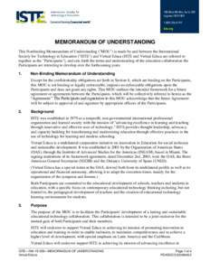 MEMORANDUM OF UNDERSTANDING This Nonbinding Memorandum of Understanding (