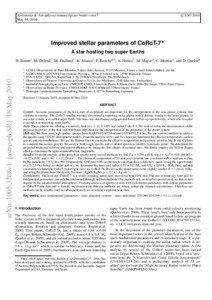 Monoceros constellation / Exoplanetology / Extrasolar planets / Transiting extrasolar planets / Space telescopes / COROT / Stellar classification / Effective temperature / Spectrum / Astronomy / Planetary science / Space