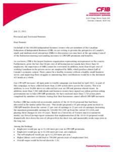 Letter with action alerts to Premiers - Ontario (Final)