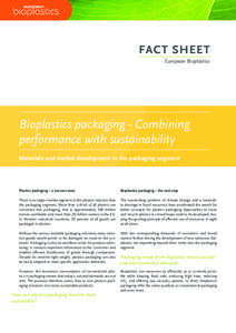 Polymer chemistry / Bioplastic / Sustainable products / Biodegradation / Biodegradable plastic / Plastic / Food packaging / Packaging and labeling / Biobased product / Waste management / Sustainability / Environment