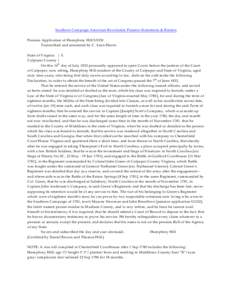 Southern Campaign American Revolution Pension Statements & Rosters Pension Application of Humphrey Hill S5530 Transcribed and annotated by C. Leon Harris State of Virginia } S. Culpeper County } On this 16th day of July 