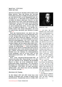 Adolf Loos[removed]Leben und Werk Adolf Loos wird am 10. Dezember 1870 im mährischen