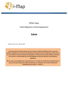 MTM i-Map Volet Migration et Développement LIBAN  Dernière mise à jour : février 2013