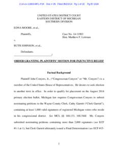 2:14-cv[removed]MFL-PJK Doc # 35 Filed[removed]Pg 1 of 22  Pg ID 1024 UNITED STATES DISTRICT COURT EASTERN DISTRICT OF MICHIGAN