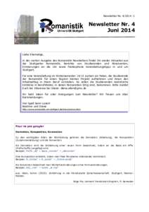 Newsletter NrNewsletter Nr. 4 JuniLiebe Ehemalige,