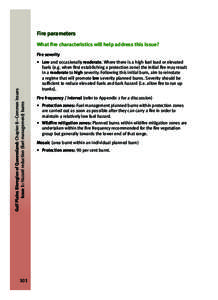 Fire parameters What fire characteristics will help address this issue? Gulf Plains Bioregion of Queensland: Chapter 8—Common issues Issue 1: Hazard reduction (fuel management) burns