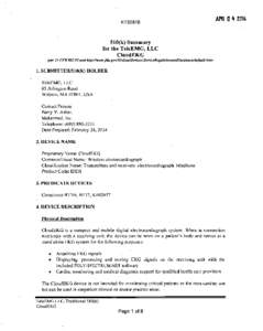 K1[removed]APR[removed]k) Summary for the TcleEMG, LLC