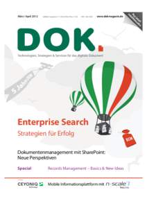 Enterprise Search - Komponente für das unternehmensweite Informationsmanagement