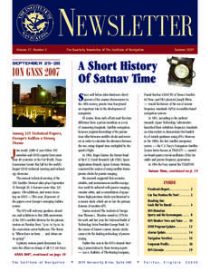 Newsletter Volume 17, Number 2 The Quarterly Newsletter of The Institute of Navigation	  A Short History