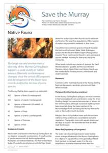 Fact sheet 11 Native fauna.indd