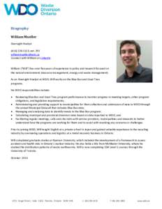 Biography William Mueller Oversight Analyst[removed], ext[removed]removed] Connect with William on LinkedIn