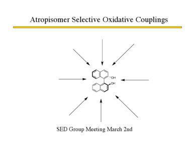 Atropisomer Selective Oxidative Couplings  OH