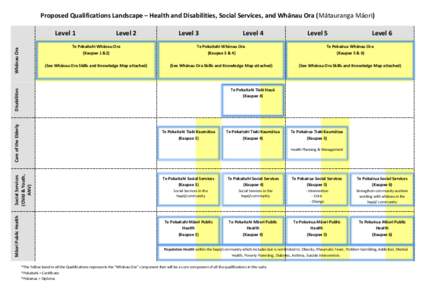 Proposed Hauora Qualifications Landscape