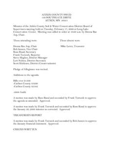 Minutes / Parliamentary procedure / Second / Aitkin County /  Minnesota