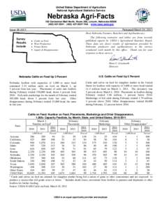 United States Department of Agriculture National Agricultural Statistics Service Nebraska Agri-Facts 100 Centennial Mall North, Room 298, Lincoln, Nebraska[removed]5541 · ([removed]FAX ∙ www.nass.usda.gov