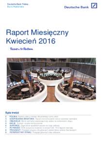 Deutsche Bank Polska Biuro Maklerskie Raport Miesięczny Kwiecień 2016