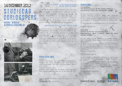 14december 2012 Studiedag O orlo gspe r s nieuwe website! warpress.cegesoma.be