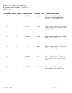 Memorandum / Writing / Reference / Communication / H. R. Haldeman / Haldeman / Kenneth Reese Cole /  Jr.