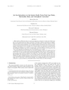 VOL. 18, NO. 1  JOURNAL OF CLIMATE 1 JANUARY 2005