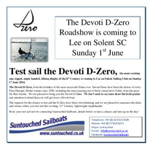 The Devoti D-Zero Roadshow is coming to Lee on Solent SC st Sunday 1 June