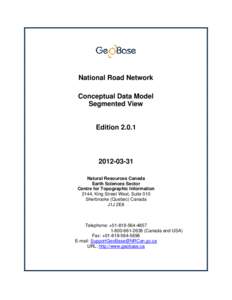 National Road Network Conceptual Data Model Segmented View Edition 2.0.1