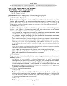 42 USC 300d-73 NB: This unofficial compilation of the U.S. Code is current as of Jan. 4, 2012 (see http://www.law.cornell.edu/uscode/uscprint.html). TITLE 42 - THE PUBLIC HEALTH AND WELFARE CHAPTER 6A - PUBLIC HEALTH SER