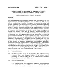 General Bathymetric Chart of the Oceans / Oceanography / Cartography / Politics / Bathymetric chart / Structure / International Hydrographic Organization / Committee / Quorum / Hydrography / United Nations General Assembly observers / Parliamentary procedure